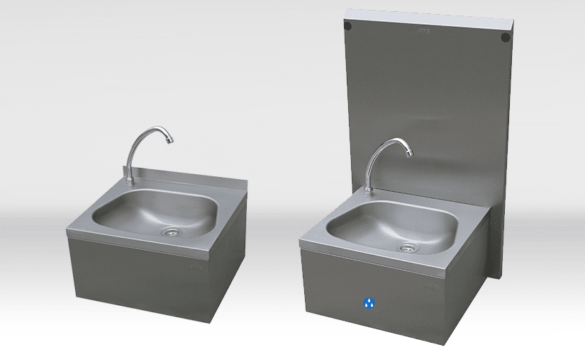 Knee operated Handbasin - industrial hand sanitiser stations